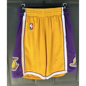 Mitchell & Ness NBA Swingman Shorts 2009-10 Los Angeles Lakers Size Small Yellow